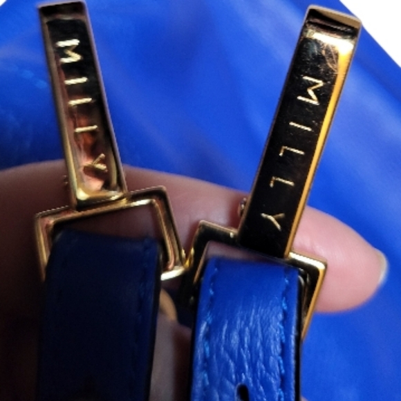 NWT Milly Astor Bucket Bag with Tassel and Crossbody Strap - Cobalt Blue - Picture 7 of 9